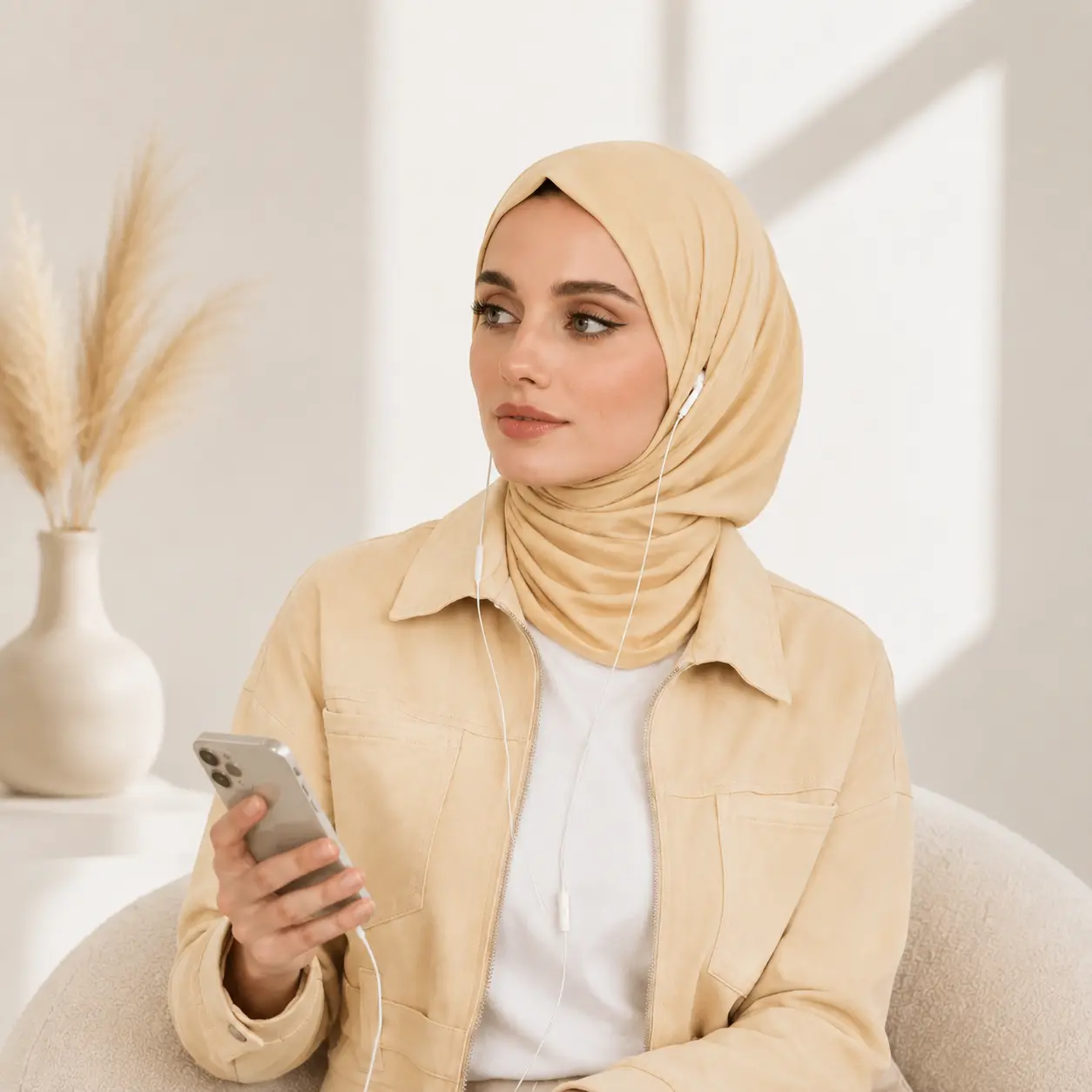 Hijab Underscarf Cap Cotton Modal Sports Tie Strap Breathable (MH223)