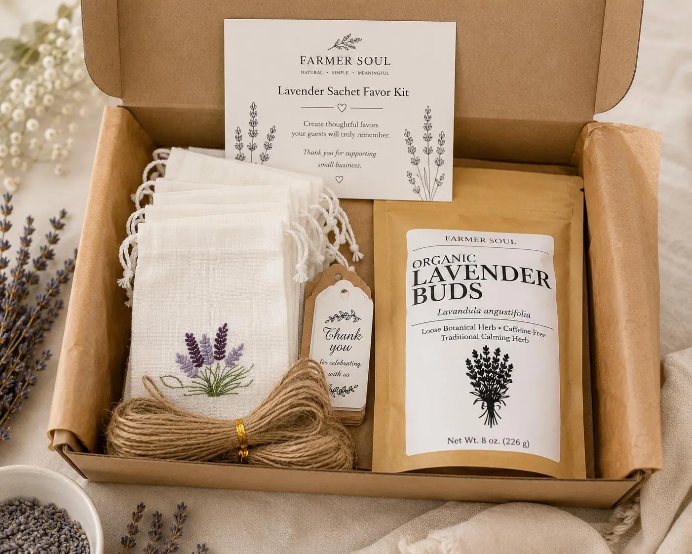 DIY Organic Lavender Sachet Kit
