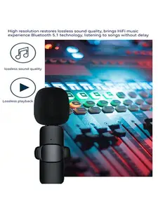 【Christmas Gift】K35 Wireless Lavalier Microphone 3.5mm Round Jack Automatic Noise Reduction Lapel Mic For Camera Recording