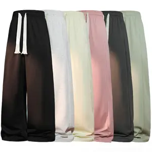 Men's Comfy Wide Leg Sweatpants, Loose Drawstring Casual Trousers, Streetwear Lounge Wear