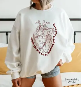 Heart Anatomy Sweatshirt Cardiology Nurse CVICU Medical Shirt