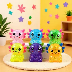 Shiny Crystal Salamander Squishy Toys, Soft Slow Rebound, Anti-Stress Fidget Toys, Cute Small Gadgets, Taba Squishy, Portable Travel Finger Pinching Toys, Soft & Adorable, Suitable For All Ages Including Autism, Office Workers, Students, Ideal Holiday Gif