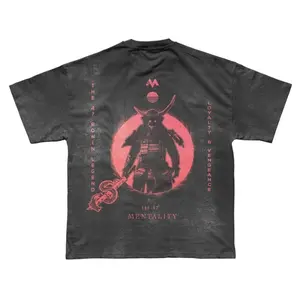 Gym T-shirts, 47 Ronin Samurai Graphic T-Shirt, Red Rising Sun & Warrior Armor Print, Loyalty and Vengeance Streetwear, Vintage Graphic Tees, Gymswear