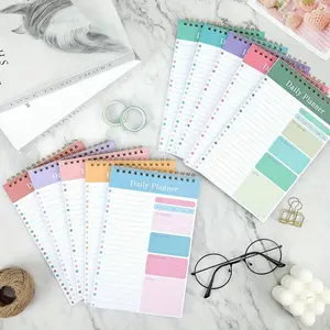 Undated Daily Spiral Bound Planner Notepad with To-Do List, 30 Tear-Off Pages for Task Management, Productivity Organizer, Self-Discipline Journal