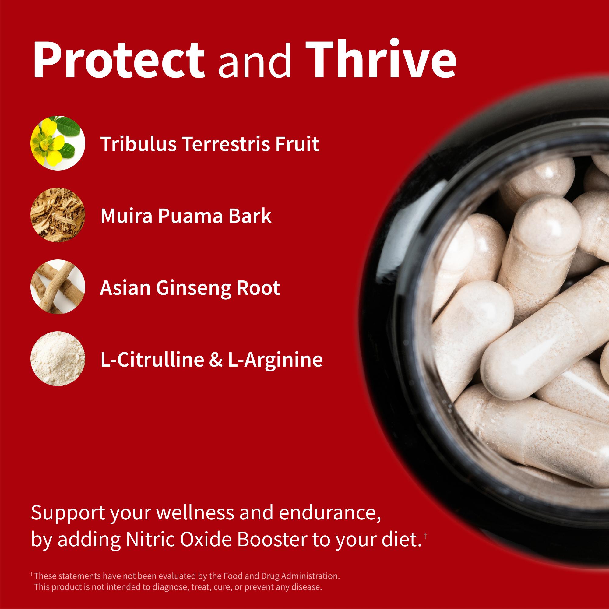 Snap Supplements - Nitric Oxide Booster 60ct + Magnesium Complex - Natural Supplement Bundle