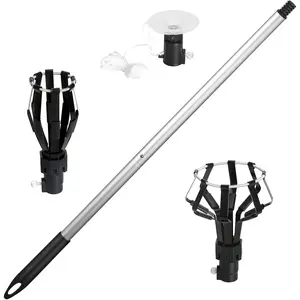 12FT Light Bulb Changer for High Ceilings, Light Bulb Remover Tool High Ceiling,Light Extension Pole Changer with Baskets and Suction Cup
