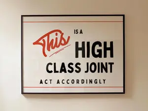 Retro Funny Poster Print Vintage Style, This Is A High Class Joint Print, Mid Century Landscape Wall Art, Typography Poster