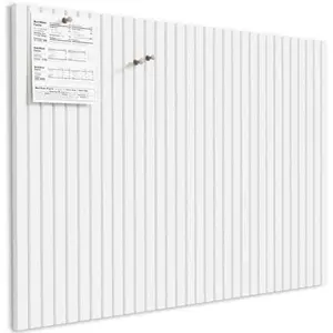 MaxGear Large Cork Boards for Walls 48" x 36", White Felt Bulletin Board Tiles for Office Decor, 12 Pack Felt Wall Tiles with Slat Paneling, Push Pin Board Home Wall Organizer