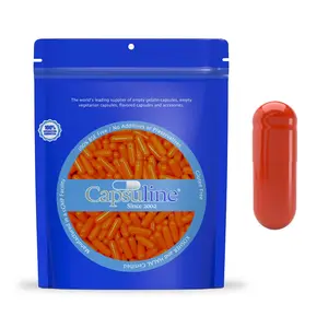 Colored Size 0 Empty Gelatin Capsules by Capsuline - Orange/Orange