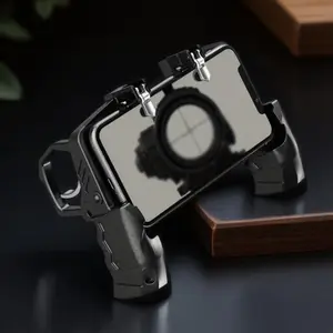 Portable Phone Game Controller, High Sensitivity Phone Gamepad, Mobile Phone Game Controller with Joystick Trigger, Mobile Phone Accessories for iOS & Android, Handheld Design, Console