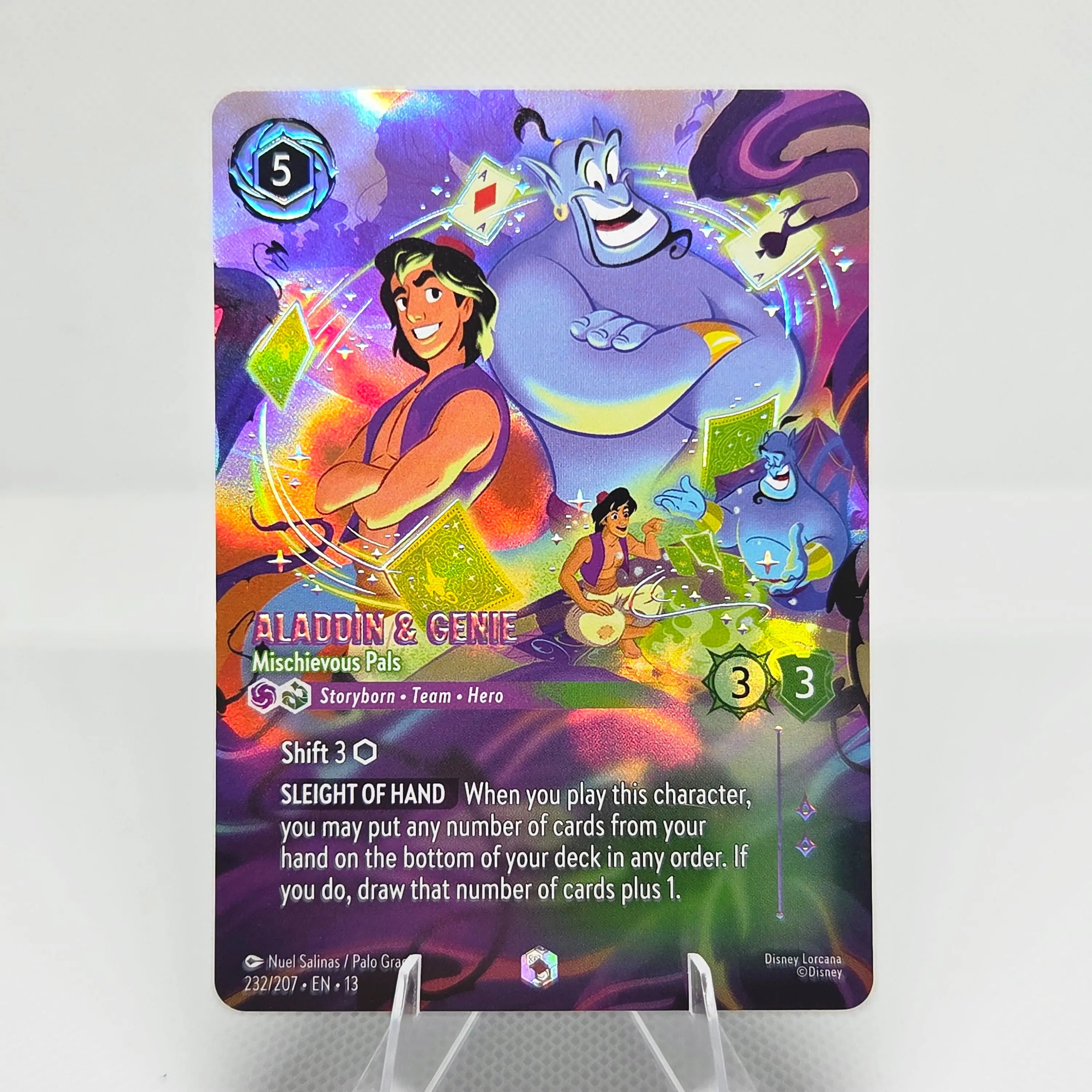Aladdin & Genie - Mischievous Pals (Enchanted) 232/207 Lorcana - Attack of the Vine! NM