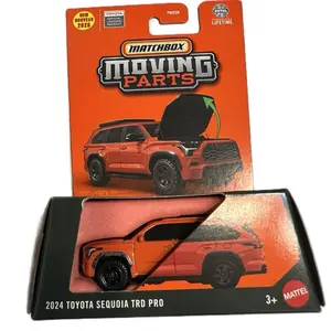 Matchbox 2024 Toyota Sequoia TRD Pro Red Moving Parts Hood Opens Collectible Diecast Model Car for Kids Ages 3+