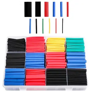 850 pcs 2:1 Heat Shrink Tubing Kit 5 Color 12 Sizes Assorted Sleeving Tube Wrap Cable Wire Kit for DIY
