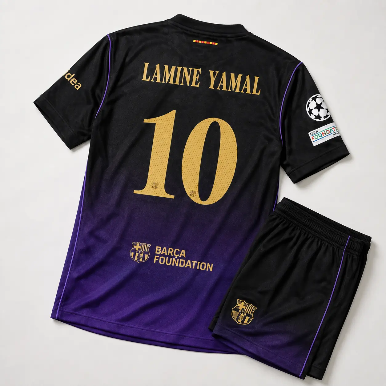 Unisex Purple Personalized Barcelona #10 Yamal Away Stadium Soccer Jersey, 2026-27 Away Shirt Football Shirt, Breathable Fan Style