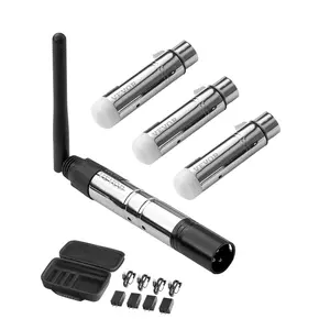 VEVOR DMX Wireless Receiver, 3 Receivers & 1 Transmitter, 2.4G ISM Band, 656 ft Transmission Range, with Bag and Adapter, Wireless Stage Lighting Control, for LED Stage Party DJ Bar Lighting, SilverSummervibes