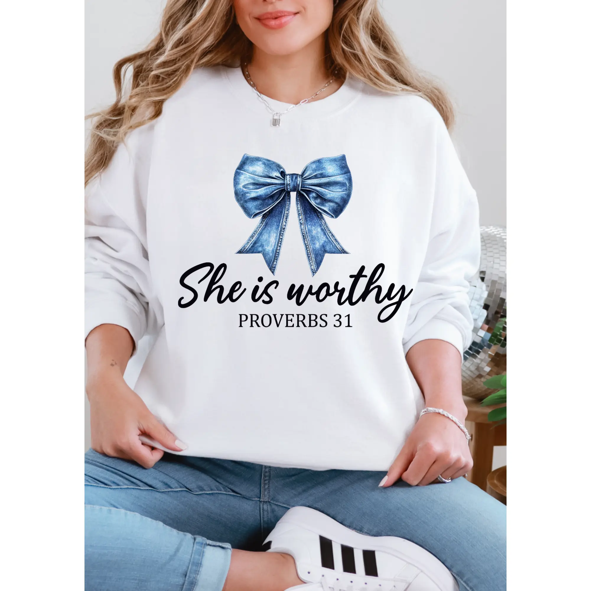 She Is Worthy Sweatshirt