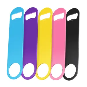Pack 7 Inches Large Colorful Beer Bottle Openers，Stainless Steel Flat Bottle Opener，Bar Bottle Opener, Bottle Opener Bartender