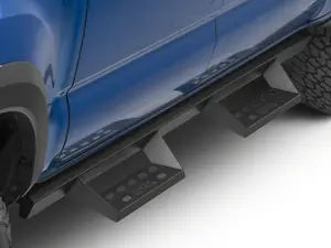 RedRock 4-Inch Drop TC1 Running Boards; Textured Black (05-23 Tacoma Double Cab)