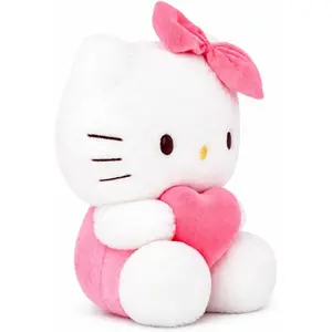 8-inch Heart-Shaped Plush Pillow - Soft Cartoon Stuffed Plush Toy, Perfect for Boys and Girls' Birthdays, Holidays, Anniversaries, and Party Gifts (Pink-A)