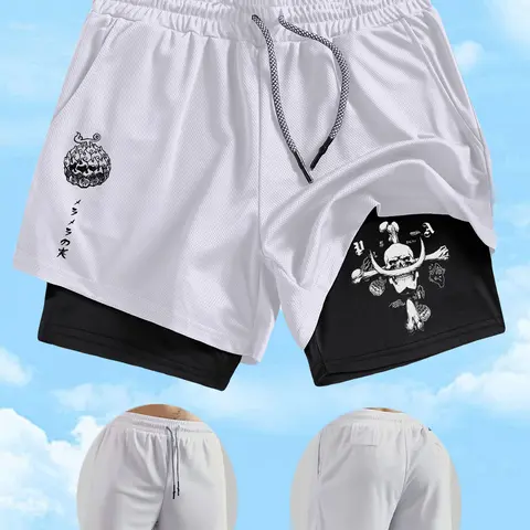 Men's Quick-Dry Double-Layer Shorts with Pockets, Multi Pocket Shorts, Breathable Comfortable Gym Shorts, Athletic Training Shorts, Elastic Waistband, Outdoor Running Gym Training Pants, Fitness Shorts, Athletic Workout Shorts, Athletic Wear Shorts