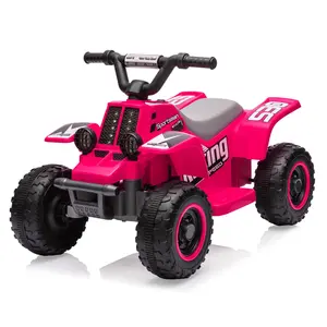 【GARVEE】6V Electric Motorized Quad 4-Wheeler Ride On Vehicle for Toddlers 3+ with Forward and Reverse Switch, Battery Powered, Rose Color