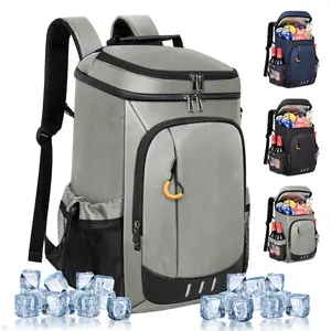 Cooler Backpack - 40 Cans Insulated Leak Proof Backpack Cooler Portable Picnic Camping Beach Hiking BBQ Cooler Bag for Men and Women, Gray