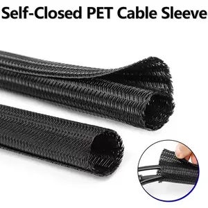 Cable Management Sleeve Flame Retardant Wire Protector Expandable Braided Tubing