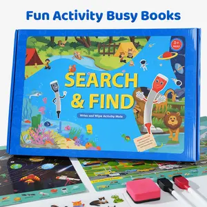 Pre-school Learning Activities Search and Find Activity Cards, Travel Game for Road Trip Car Airplane, Busy Book education ToyEaster Basket Stuffers Christmas and Birthday Gifts for Kids Ages 3-8,dealsforyoudays juguete educativo