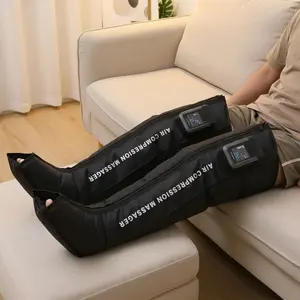 Wireless Leg Compression Massager Large Rechargeable with 3 Modes 5 Intensities & Timer for Circulation Pain Relief Recovery Adjustable Durable Full Leg Massager