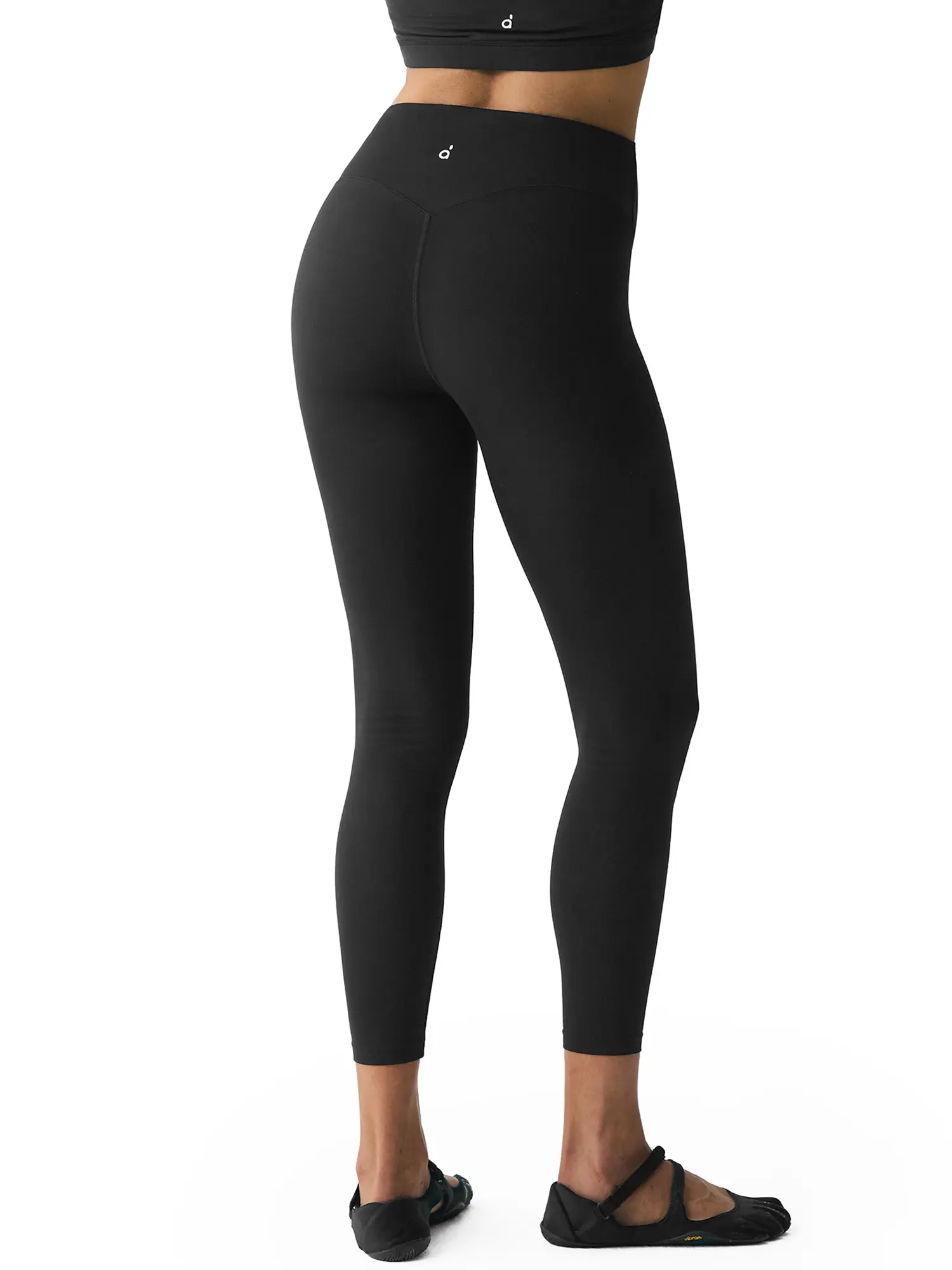 FDR X AOSSIO Women's  Waisted Naked Feel Yoga Pants Tummy Control Workout  Slimming Activewear Trousers Leggings with Pockets  V Back Flare Leg high waist gym