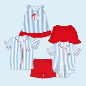 Baseball game day kids girls summer clothes