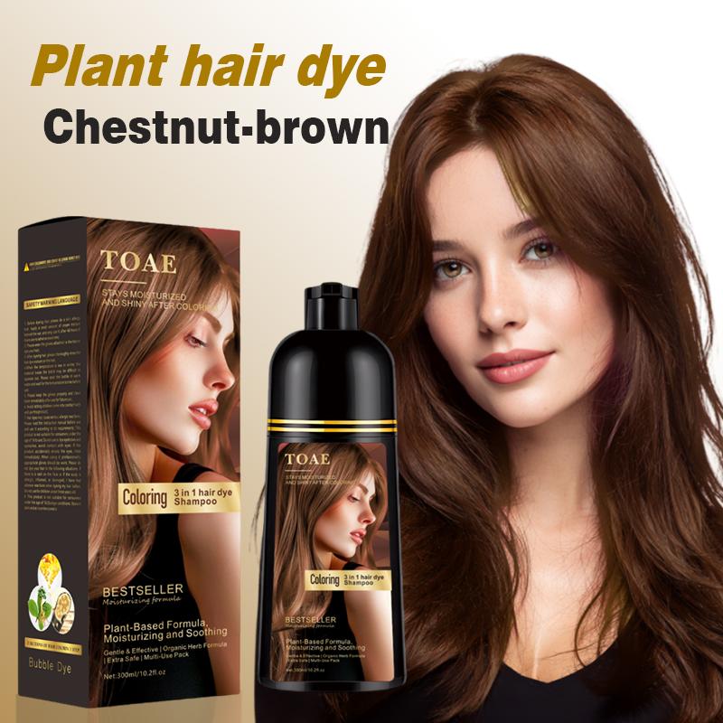 TOAE 6-in-1 Hair Dye Shampoo – Enhanced Formula Instantly Covers Grey ...