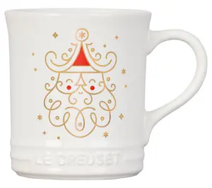 Le Creuset Noel Collection: 14 oz. Santa Mug -hite