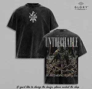 Warrior of God Christian T-Shirt | Full Armor of God Vintage Washed Tee | Spiritual Warfare Streetwear | Jesus Faith Shirt | Christian Warrior Graphic | Jesus Apparel Ephesians 6:10-18
