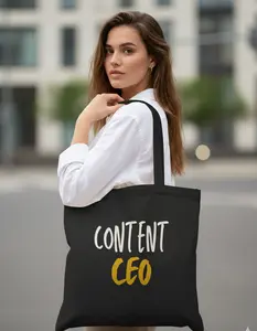 Content CEO Jumbo Cotton Canvas Tote Bag