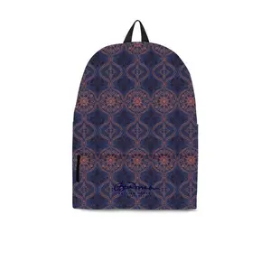 Sargasso Blue and Mellow Rose Damask Back Pack