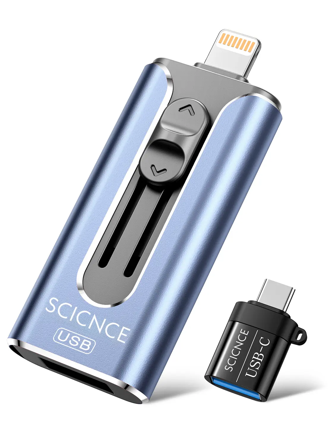 SCICNCE 256GB 1TB USB Stick Drive Storage for Photos and Videos Backup, Compatible with iPhone iPad Android PC, Plug and Play, No Application Required