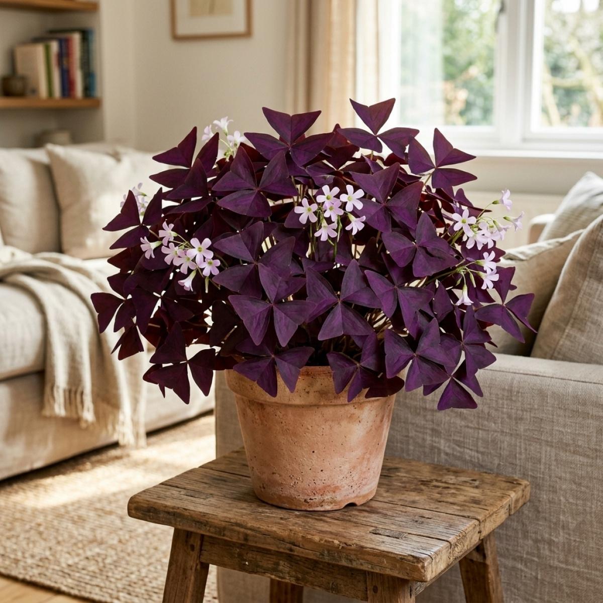 Purple Leaf Oxalis Bulbs for Garden Planting Non-GMO Easy to Grow Indoor Outdoor Perennial Flower Bulbs Hardy for Spring Autumn Planting