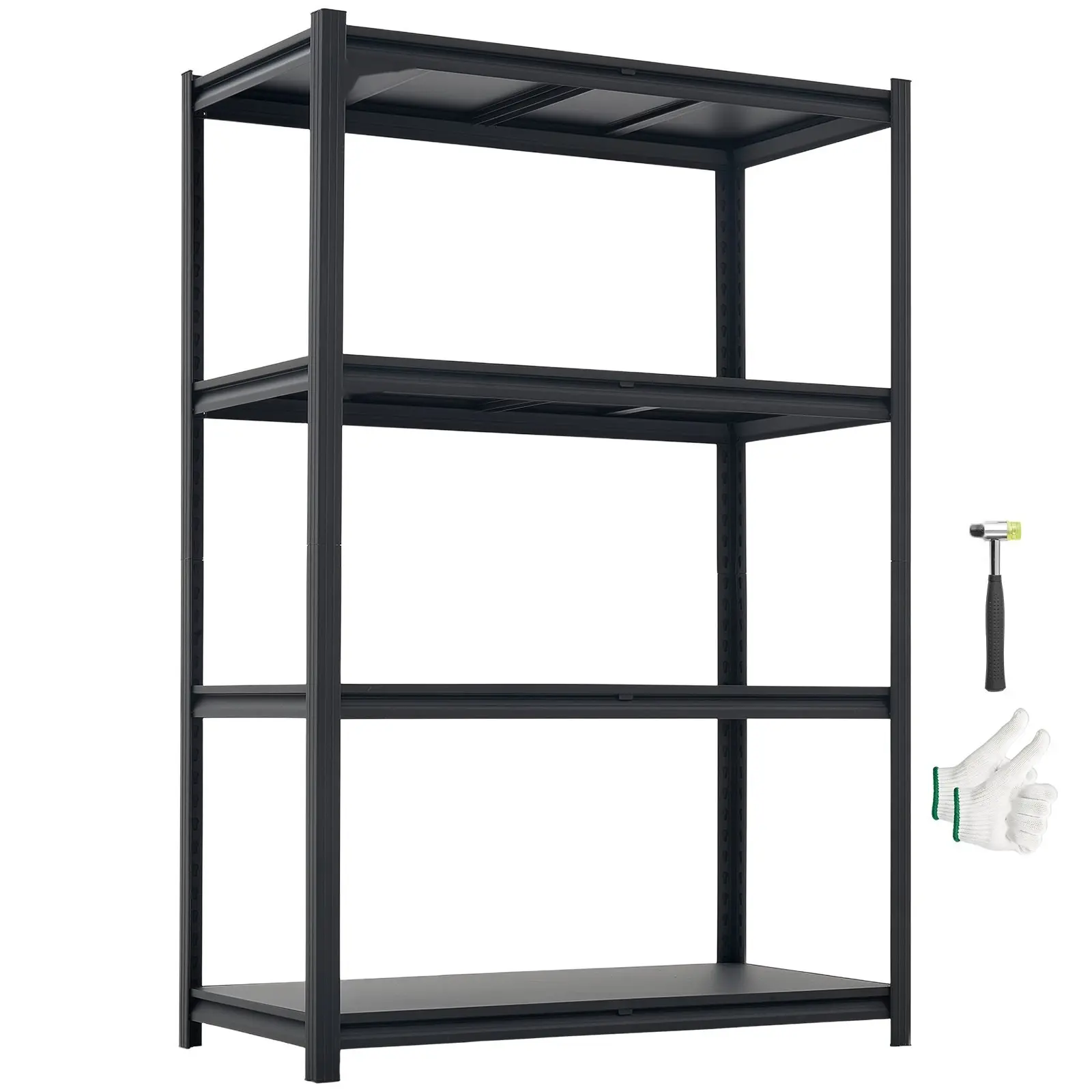 Storage Shelves, 4-Tier Adjustable, 2400 Lb Capacity, Heavy-Duty Garage Storage Shelving Unit, Metal Utility Rack Shelf, Ideal For Garage, Workshop, Warehouse, Basement Organization, 40.55" W x 20.55" D x 60.2" H