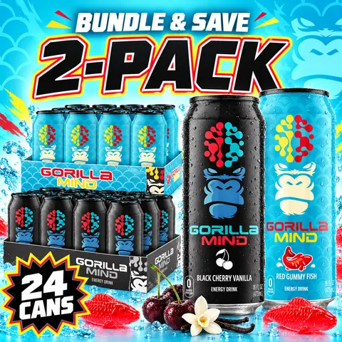 2-Pack Gorilla Mind Energy Drink