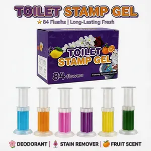 6PCS-Toilet Gel Stamp 3-Pack | 6 Fresh Scents | Long-Lasting Deodorizing Bathroom Cleaner