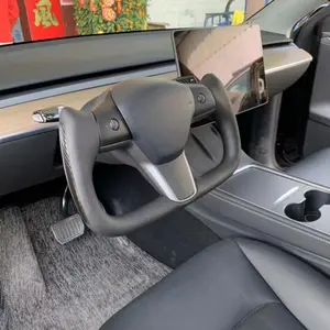 Suitable for Tesla Modification of YOKE Steering Wheel Model 3/Y Upgrade Interior Personalized Aircraft Steering Wheel