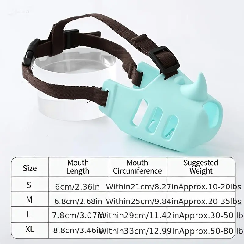 Dog Muzzle - Anti-Bite, Anti-Bark, Anti-Scavenging Dog Mask, Anti-Barking Device for Small to Medium Dogs, Corgi, Shiba Inu Pet Muzzle