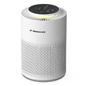 Small Air Purifier for Bedroom with Timer & Night Light, True HEPA Air Purifier for Pets Dander Smoke, Dust Removal Air Purifier for Office Home Baby Room Basement Desktop, 6.3"W x 9.69"H