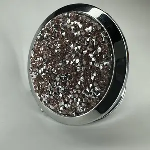 The SnapBliss Mirror Snap Charm Silver , Fun Clip-On Charms for SnapBliss Cup Bracelets, Personalize Your Tumbler (or Any Drinkware) with Unique, Trendy, Interchangeable Accessories and Charms. ideal holiday gift