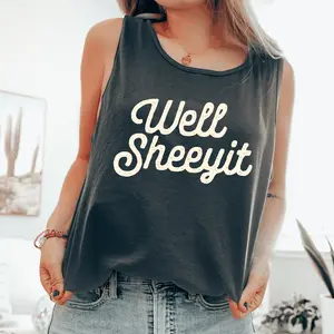 Well Sheeyit, Sassy, Sarcastic, Minimalist, Funny Comfort Colors Tank Top, Women's Comfort Colors Tank Top