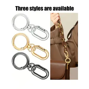 Metal Swivel Lobster Clasp DIY Hardware Kit, 360° Rotating Spring Snap Hooks & Oval Spring Clips Set, Heavy Duty Rust-Resistant Alloy Keychain Clip Connectors for Lanyards, Key Rings, Bag Straps