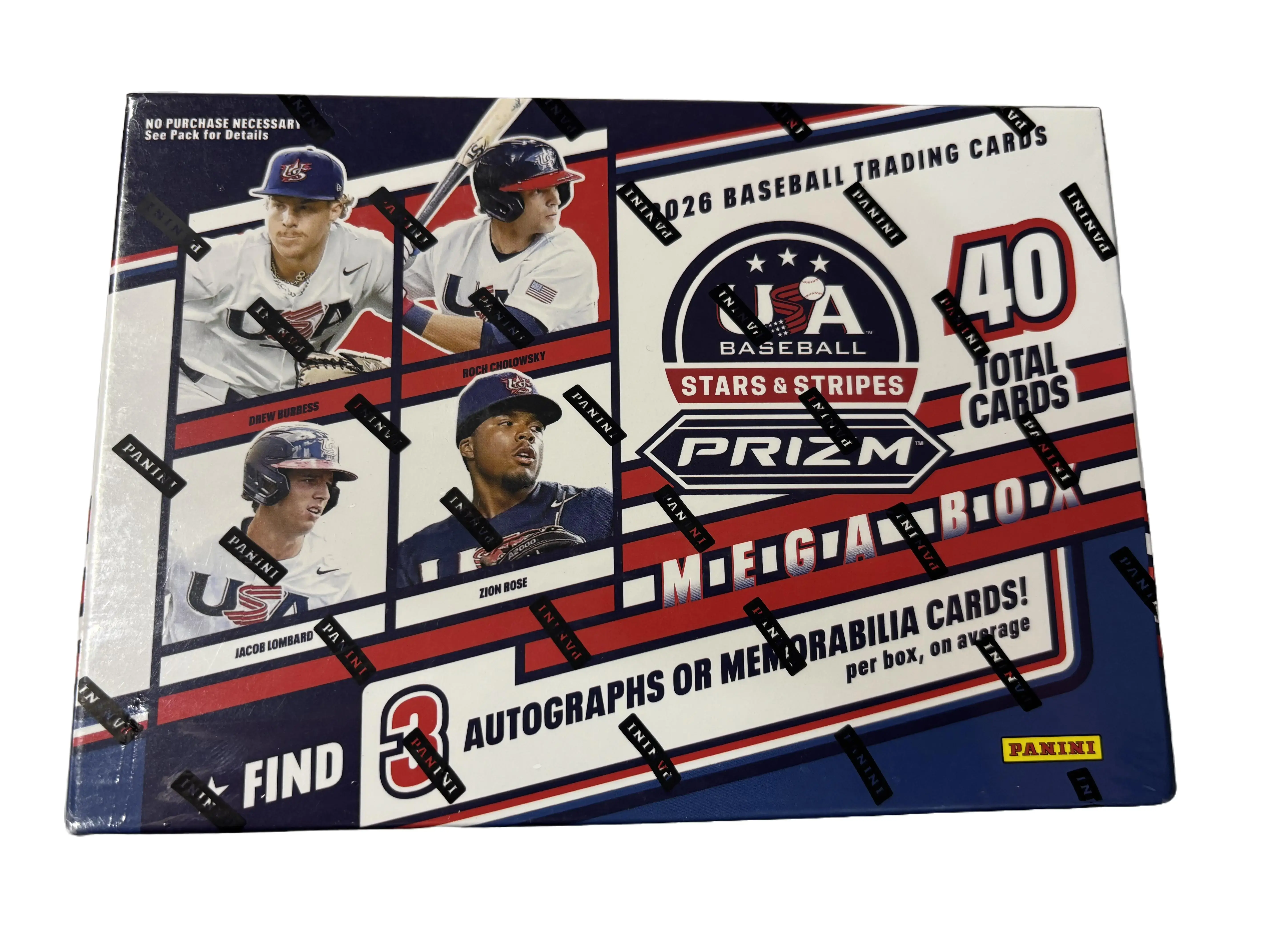 2026 Panini USA Stars & Stripes Prizm Baseball Mega Box.