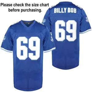 Men's #69 #82 Blue Football Rugby Jersey - Breathable V-Neck Loose-Fit All-Season Sports Shirt with Number & Name/Number Back Design, Machine Washable, S-3XL Sizes for Team Training, Football Parties & Casual Wear Christmas gifts
