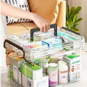 A large capacity transparent medicine box that can store a variety of medical supplies. marionette  music